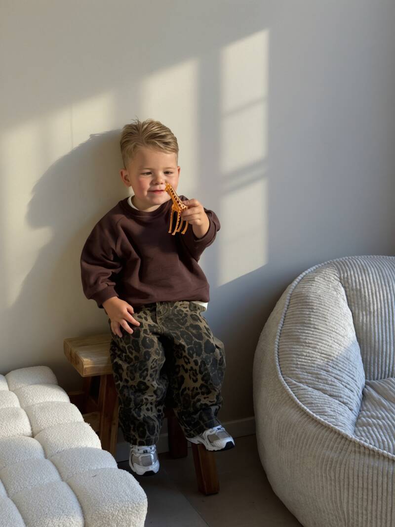 James trui donkerbruin