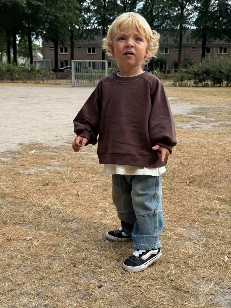 James trui donkerbruin