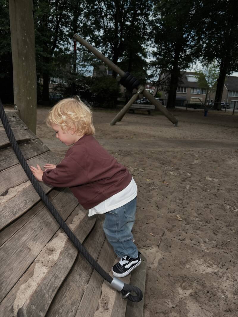 James trui donkerbruin