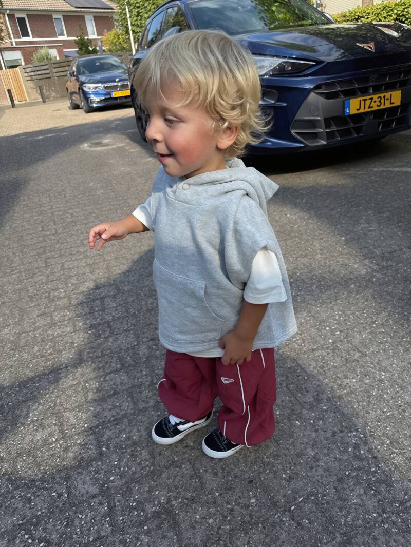 Wine red parachute pants