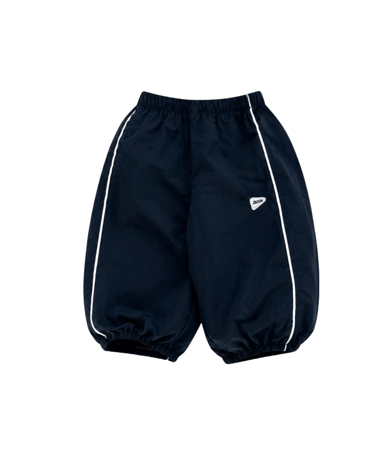 Black parachute pants