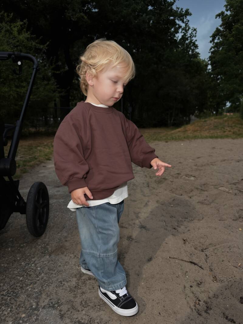 James trui donkerbruin