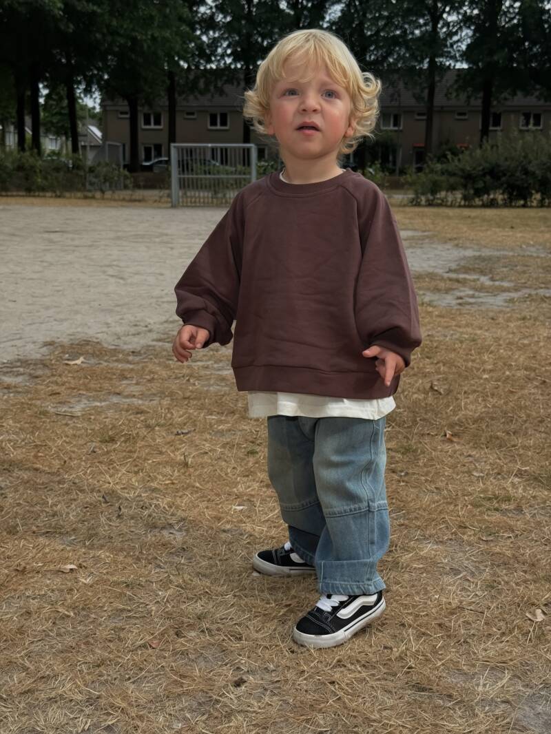 James trui donkerbruin